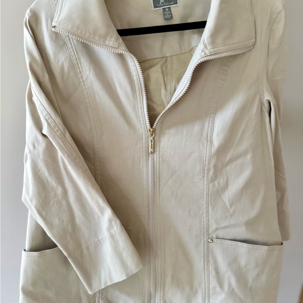 JM Collection Light Tan Utility Jacket